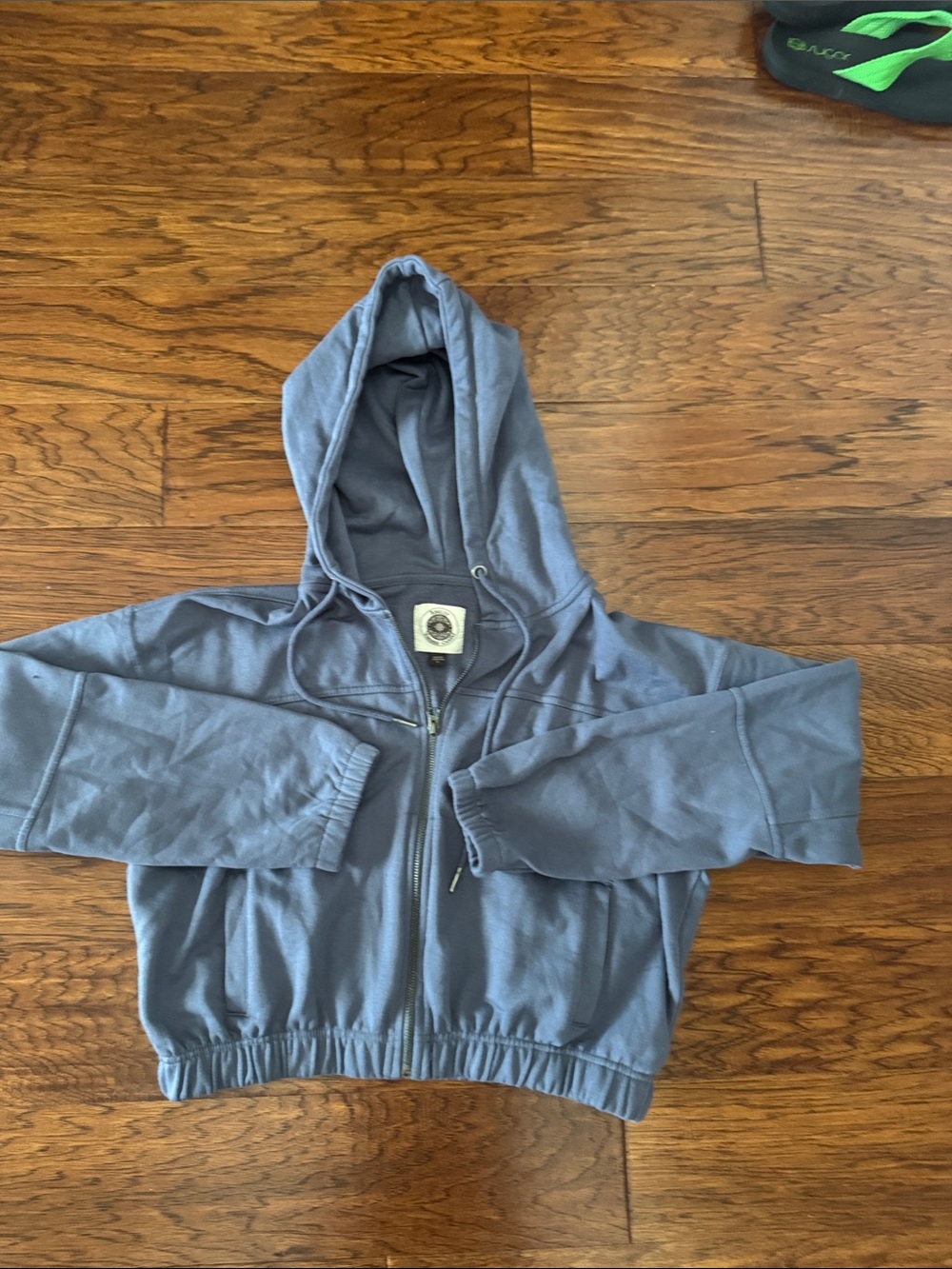 Ashley Vintage Charm Blue Zip Hooded Sweatshirt